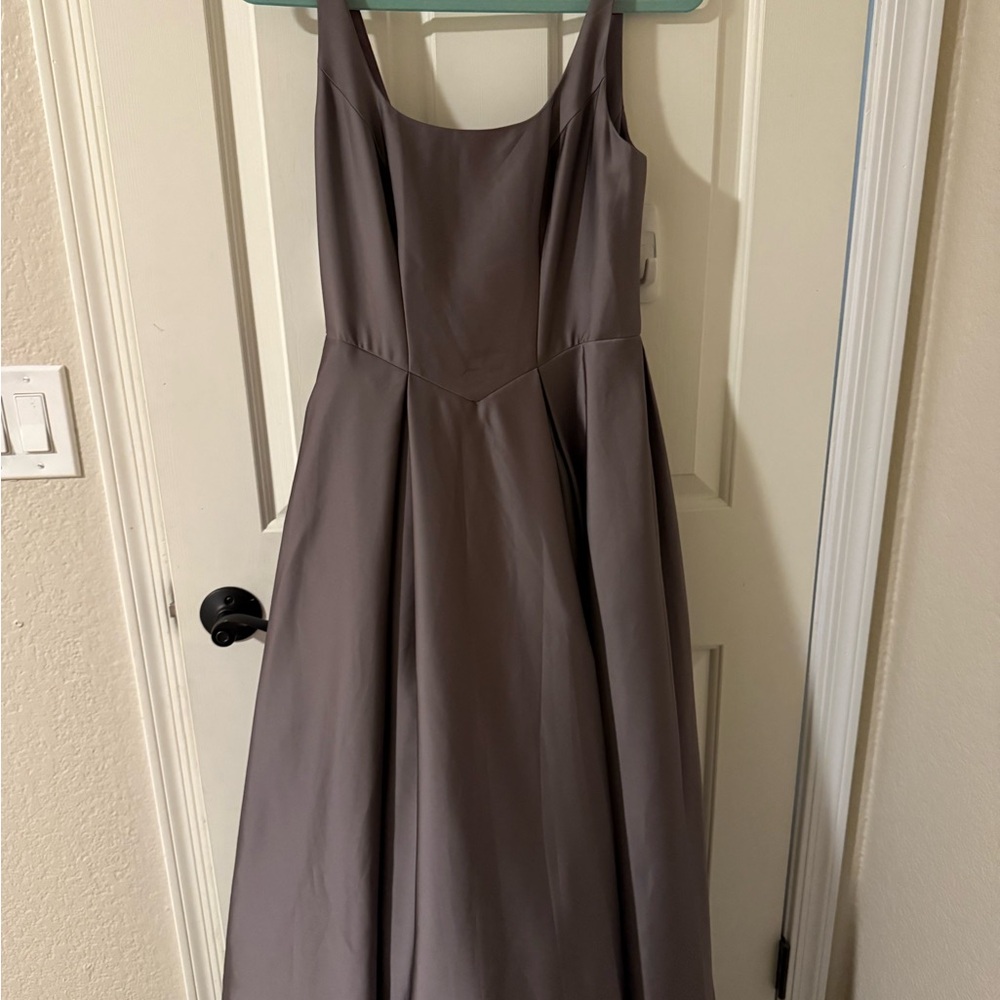 Azazie A-line Maxi Gown in Color “Shadow”